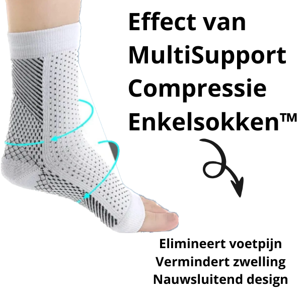 Verhoog je mobiliteit en verlaag pijn | MultiSupport Compressie Enkelsokkenā¢