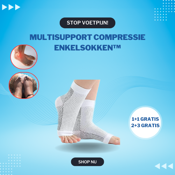 Verhoog je mobiliteit en verlaag pijn | MultiSupport Compressie Enkelsokkenā¢