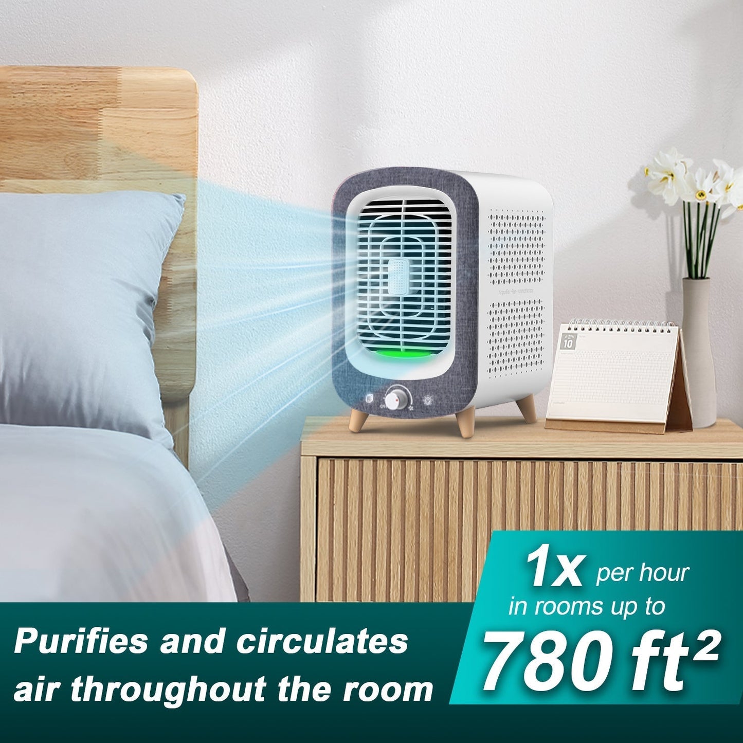 Pulini Air Purifier for Home Bedroom