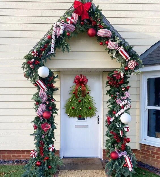 🎄Handmade Christmas Tree Wreath for Front Door