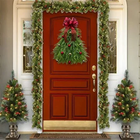 🎄Handmade Christmas Tree Wreath for Front Door