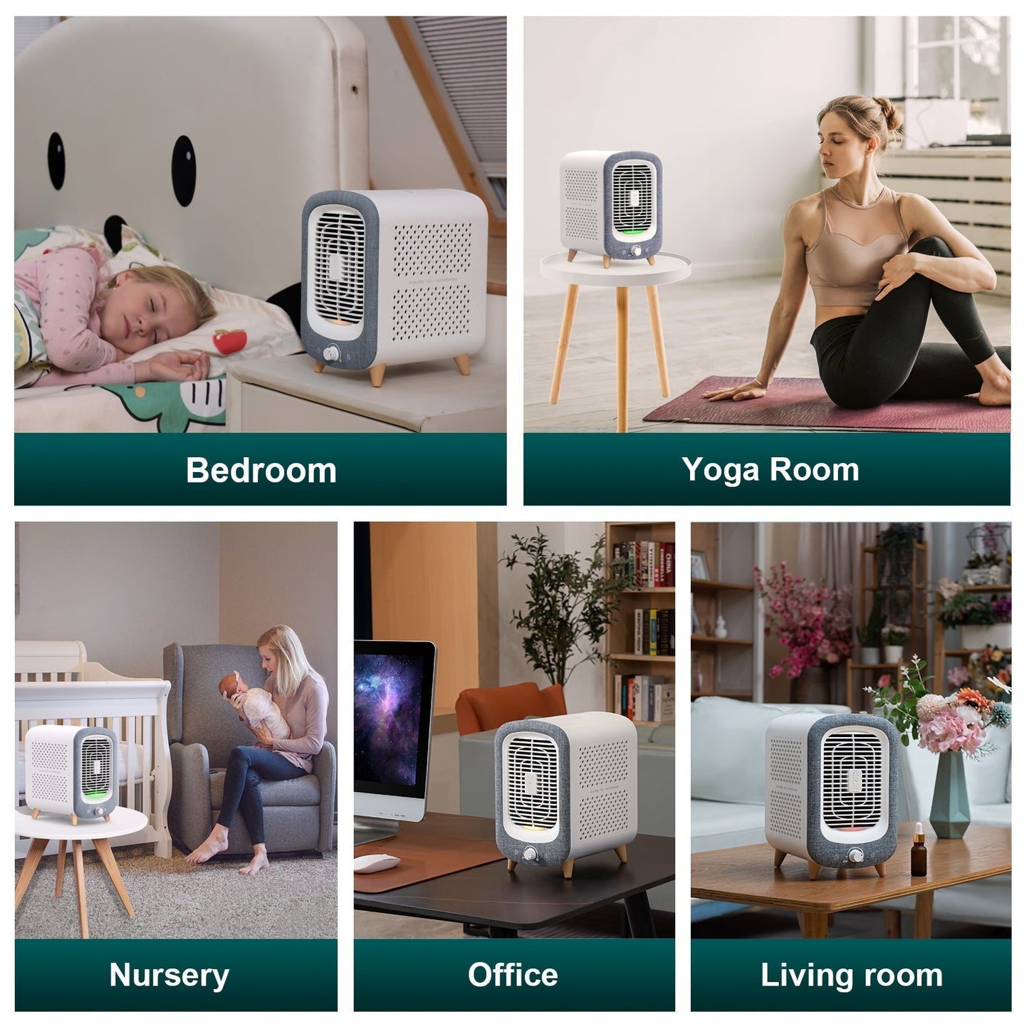 Pulini Air Purifier for Home Bedroom