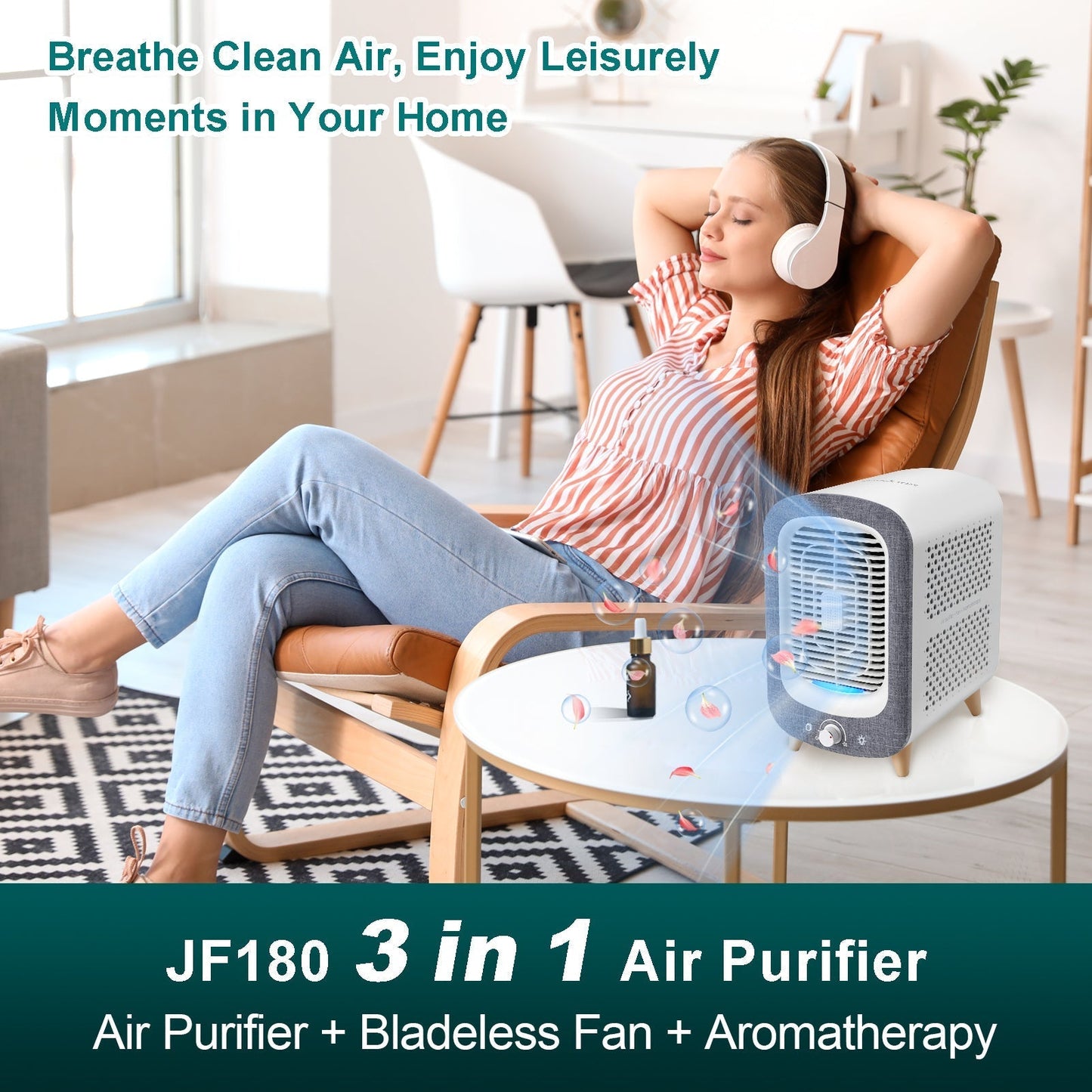 Pulini Air Purifier for Home Bedroom