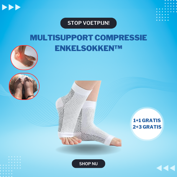 Verhoog je mobiliteit en verlaag pijn | MultiSupport Compressie Enkelsokken™