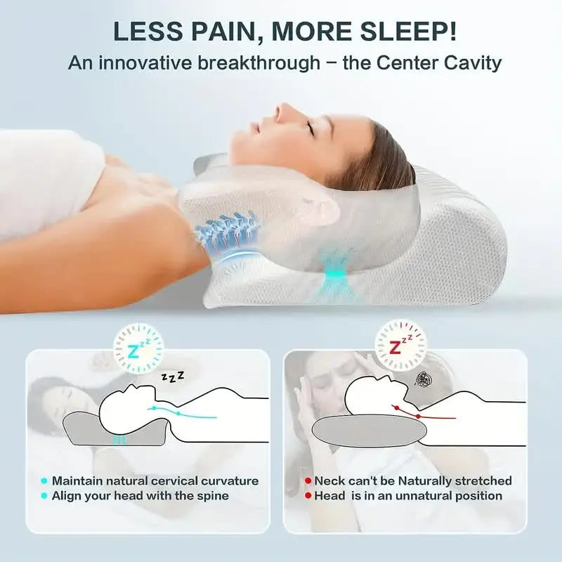 Sleepsync™ - Ergonomisch, traagschuim hoofdkussen - Uw weg naar rustgevende nachten!