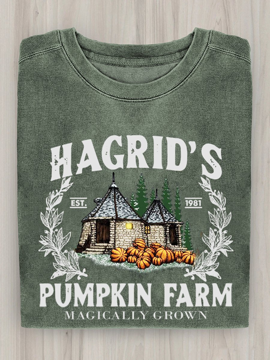 Hagrid's Pumpkin Farm Magically Grown Halloween Art Print Casual Sweatshirt