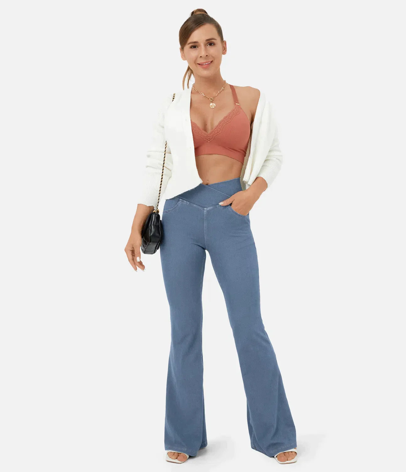 Kira™ | RetroFlare Stretch Spijker Jeans